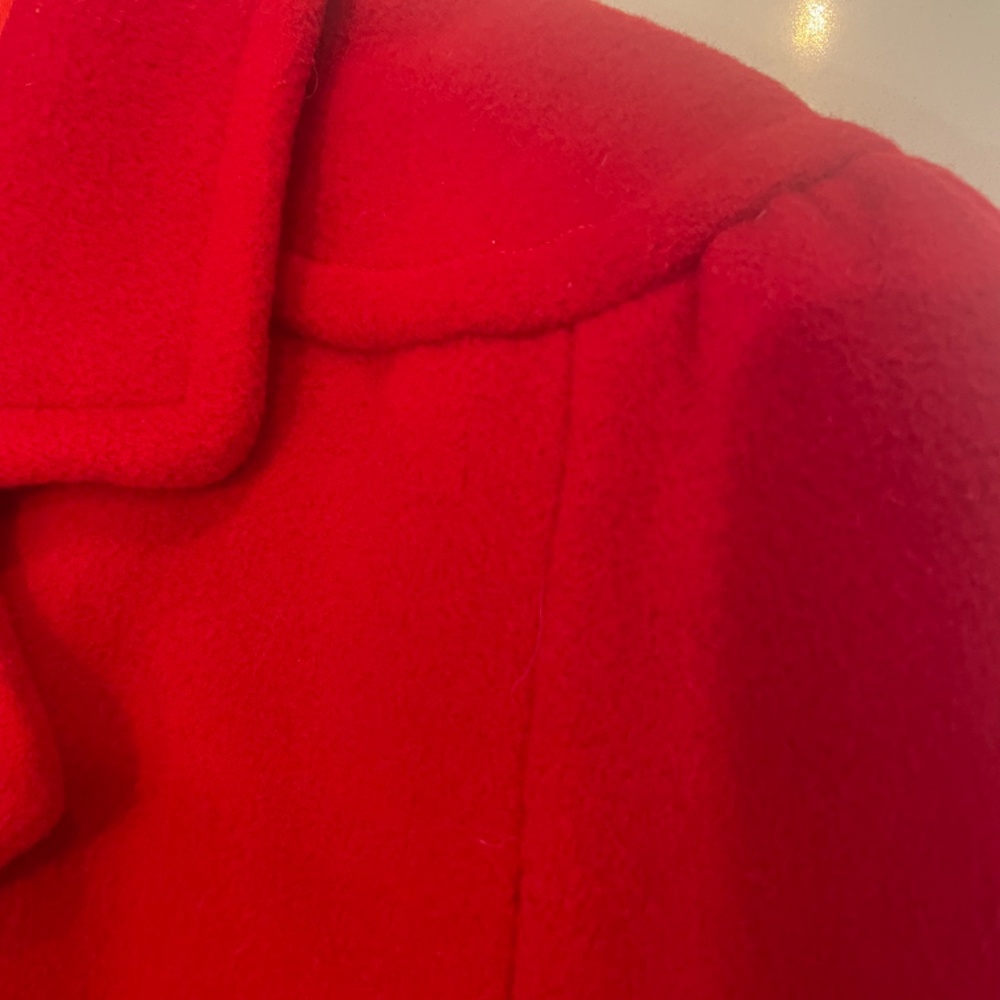 Ilie Wacs Vintage Red Long Wool Jacket - Picture 11 of 13